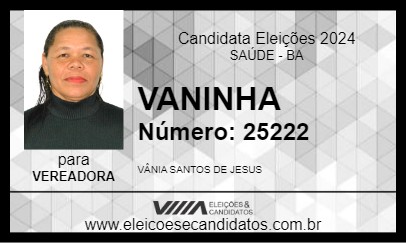 Candidato VANINHA 2024 - SAÚDE - Eleições