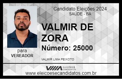 Candidato VALMIR DE ZORA 2024 - SAÚDE - Eleições