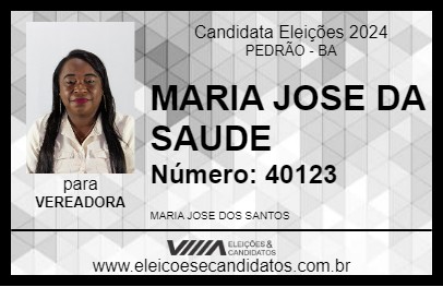 Candidato MARIA JOSE DA SAUDE 2024 - PEDRÃO - Eleições