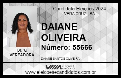 Candidato DAIANE OLIVEIRA 2024 - VERA CRUZ - Eleições