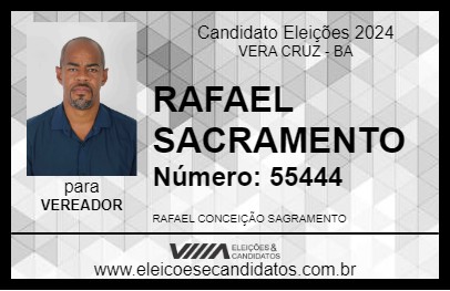 Candidato RAFAEL SACRAMENTO 2024 - VERA CRUZ - Eleições