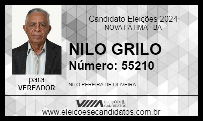 Candidato NILO GRILO 2024 - NOVA FÁTIMA - Eleições