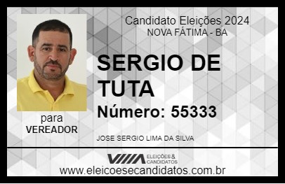 Candidato SERGIO DE TUTA 2024 - NOVA FÁTIMA - Eleições