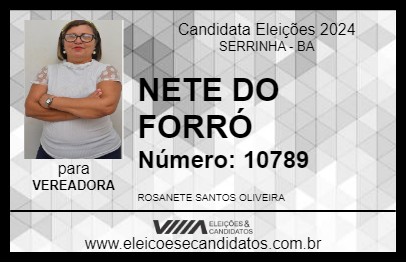 Candidato NETE DO FORRÓ 2024 - SERRINHA - Eleições