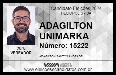 Candidato ADAGILTON UNIMARKA 2024 - HELIÓPOLIS - Eleições