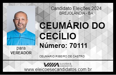 Candidato CEUMÁRIO DO CECÍLIO 2024 - BREJOLÂNDIA - Eleições