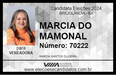 Candidato MARCIA DO MAMONAL 2024 - BREJOLÂNDIA - Eleições