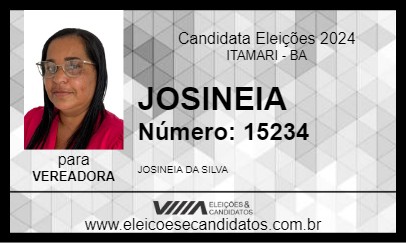 Candidato JOSINEIA 2024 - ITAMARI - Eleições