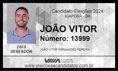 Candidato JOÃO VITOR 2024 - IGAPORÃ - Eleições