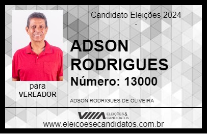 Candidato ADSON RODRIGUES  2024 - SANTA CRUZ CABRÁLIA - Eleições