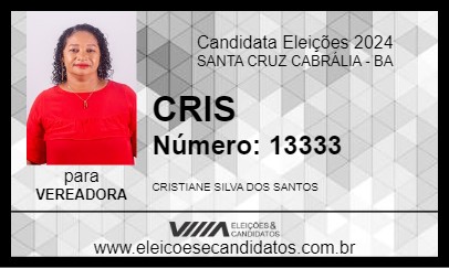 Candidato CRIS 2024 - SANTA CRUZ CABRÁLIA - Eleições