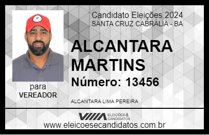 Candidato ALCANTARA MARTINS  2024 - SANTA CRUZ CABRÁLIA - Eleições