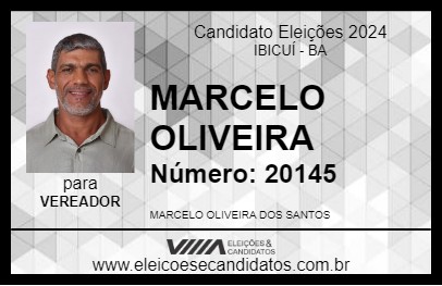 Candidato MARCELO OLIVEIRA 2024 - IBICUÍ - Eleições