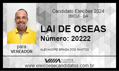 Candidato LAI DE OSEAS 2024 - IBICUÍ - Eleições