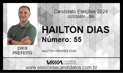 Candidato HAILTON DIAS 2024 - JUSSARA - Eleições