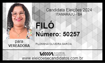 Candidato FILÓ 2024 - ITAMARAJU - Eleições