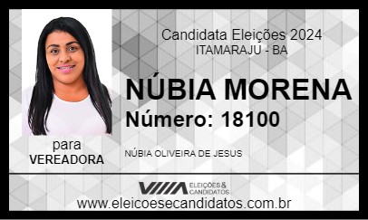 Candidato NÚBIA MORENA  2024 - ITAMARAJU - Eleições