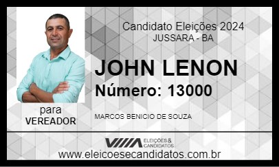 Candidato JOHN LENON 2024 - JUSSARA - Eleições