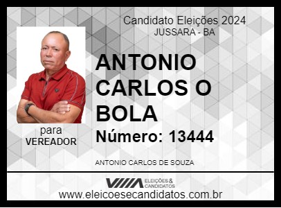 Candidato ANTONIO CARLOS O BOLA 2024 - JUSSARA - Eleições