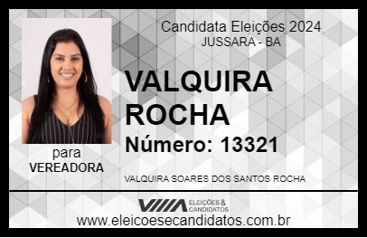 Candidato VALQUIRA ROCHA 2024 - JUSSARA - Eleições