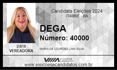 Candidato DEGA 2024 - ITAMBÉ - Eleições