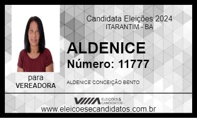 Candidato ALDENICE 2024 - ITARANTIM - Eleições