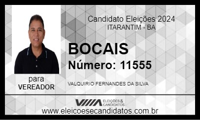 Candidato BOCAIS 2024 - ITARANTIM - Eleições