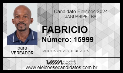 Candidato FABRICIO 2024 - JAGUARIPE - Eleições