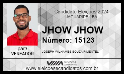 Candidato JHOW JHOW 2024 - JAGUARIPE - Eleições