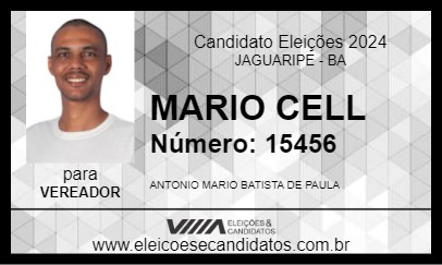 Candidato MARIO CELL 2024 - JAGUARIPE - Eleições