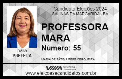 Candidato PROFESSORA MARA 2024 - SALINAS DA MARGARIDA - Eleições