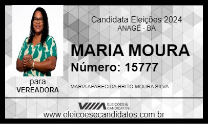 Candidato MARIA MOURA 2024 - ANAGÉ - Eleições