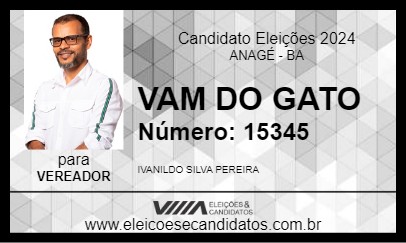 Candidato VAM  DO GATO 2024 - ANAGÉ - Eleições