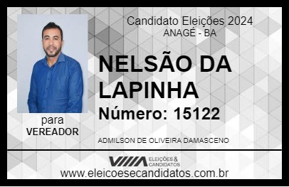 Candidato NELSÃO DA LAPINHA 2024 - ANAGÉ - Eleições