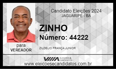 Candidato ZINHO 2024 - JAGUARIPE - Eleições