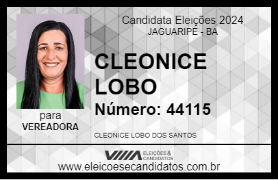 Candidato CLEONICE LOBO 2024 - JAGUARIPE - Eleições