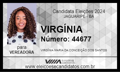 Candidato VIRGÍNIA 2024 - JAGUARIPE - Eleições