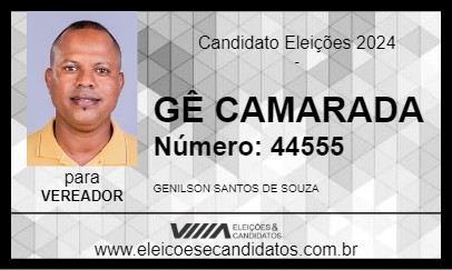 Candidato GÊ CAMARADA 2024 - JAGUARIPE - Eleições