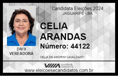 Candidato CELIA ARANDAS 2024 - JAGUARIPE - Eleições