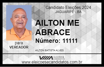 Candidato AILTON ME ABRACE 2024 - JAGUARIPE - Eleições