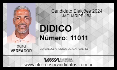 Candidato DIDICO 2024 - JAGUARIPE - Eleições