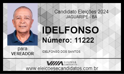 Candidato IDELFONSO 2024 - JAGUARIPE - Eleições