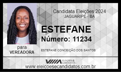 Candidato ESTEFANE 2024 - JAGUARIPE - Eleições