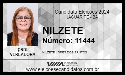 Candidato NILZETE 2024 - JAGUARIPE - Eleições