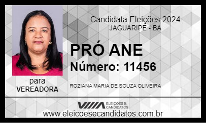 Candidato PRÓ ANE 2024 - JAGUARIPE - Eleições