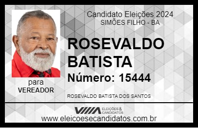 Candidato ROSEVALDO BATISTA 2024 - SIMÕES FILHO - Eleições