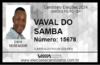 Candidato VAVAL DO SAMBA 2024 - SIMÕES FILHO - Eleições