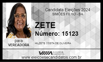 Candidato ZETE 2024 - SIMÕES FILHO - Eleições