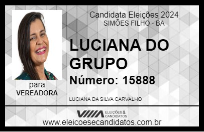 Candidato LUCIANA DO GRUPO 2024 - SIMÕES FILHO - Eleições