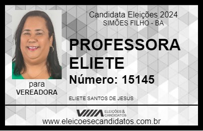 Candidato PROFESSORA ELIETE 2024 - SIMÕES FILHO - Eleições